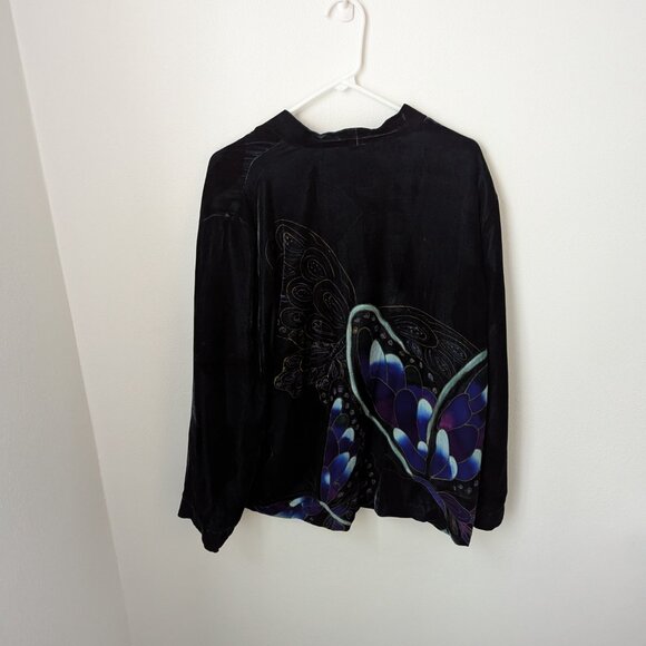 Chico's Anniversary Collection Women's Embroidered Velvet Jacket, XL/16 - Picture 4 of 5